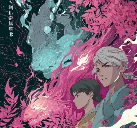奇幻题材韩漫封面，魔法森林与少年